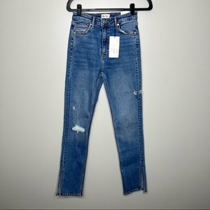 ZARA Split Skinny Jeans Distressed 6